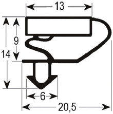 refrigeration gasket profile 9703 W 173 mm L 424 mm plug size suitable for ISA