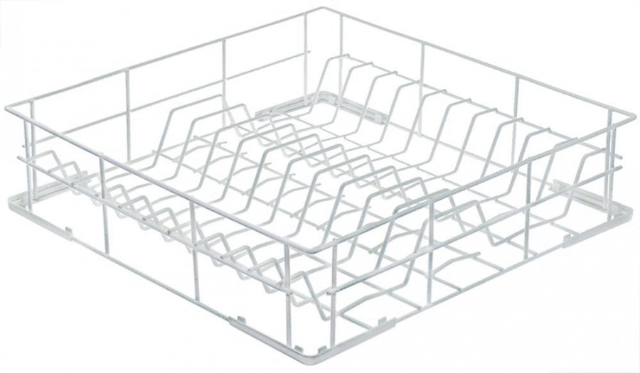 Cos 500 x 500 mm, H 130 mm, pentru 20 farfurii ø 240 mm, metal plastifiat - 971043