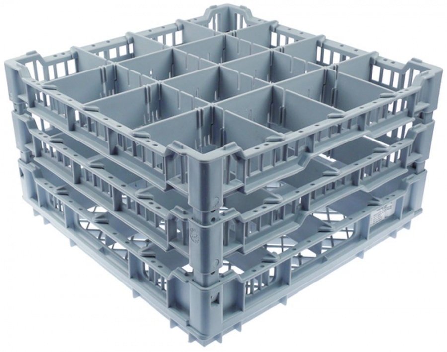 glass basket L 395mm W 395mm number of glasses 16 H 230mm usable height 215mm