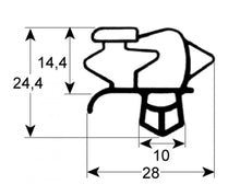 Garnitura frigo cu dimensiunea exterior L 1555x685mm, intre canale L 1530x660mm, profil 9793 - 97936601530