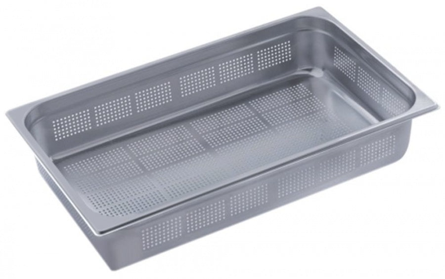 GN container size GN 1/1 perforated D 100mm SS 18/10