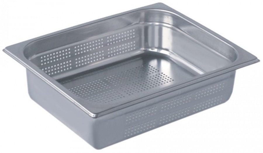 GN container size GN 1/2 perforated D 100mm SS 18/10