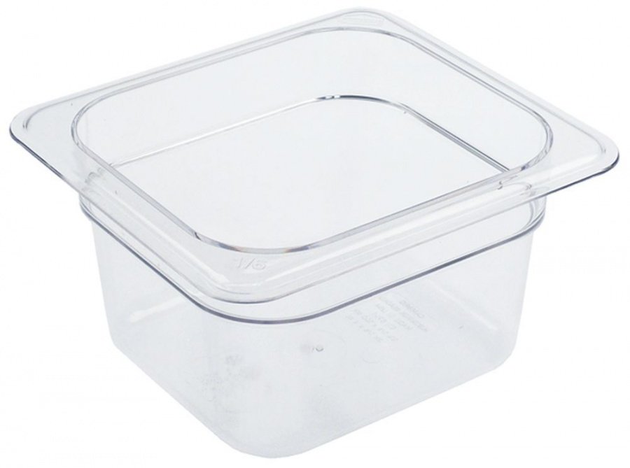 GN container size GN 1/6 D 100mm polycarbonate