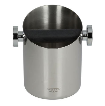 Knock Box pentru zat cafea ø 110 mm, H 150 mm, pentru batut portfiltru de zat cafea - din Inox 18/10 - Motta 07750