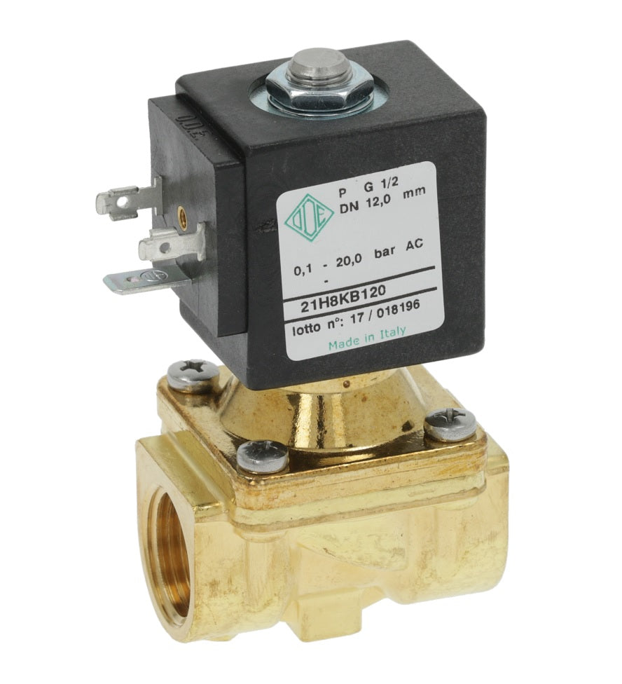 Electrovalva ODE, racorduri 1/2", 230V, 8W, T. max. 90°C, 45 l/min., normal inchisa - LF1120158