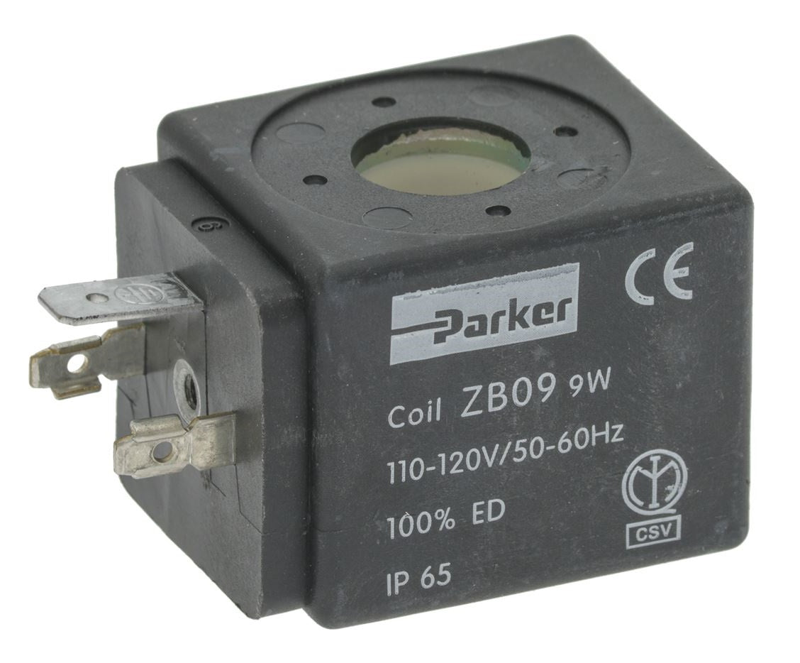 Bobina PARKER ZB09, 9W, 110/120V, 50/60Hz, int. ø 14mm, H 33 mm, Parker 304010