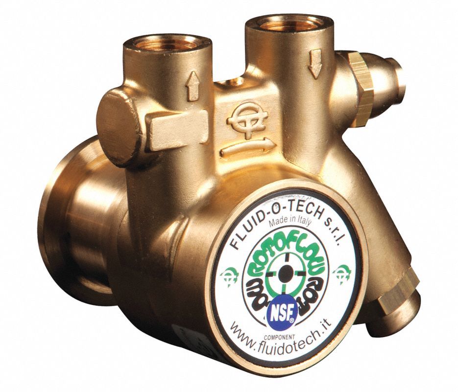 Pompa sifon Fluid-O-Tech PA304X, 300 litri/ora, ax 4,9x11mm, cu filtru de apa oblic si bypass lateral pentru reglare presiune maxima 25 bari