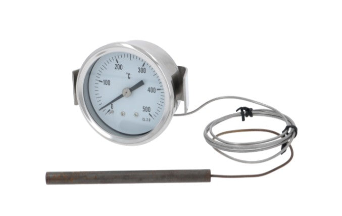 Termometru 0-500°C, montare ø 60mm, ø sonda 8x100mm, pentru capilar 1000mm - LF3441085