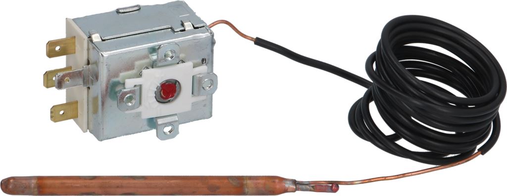 Termostat 90°C, 15A, 250V, IMIT 540191/A, bulb ø 6.5x90mm, tub capilar 2000mm