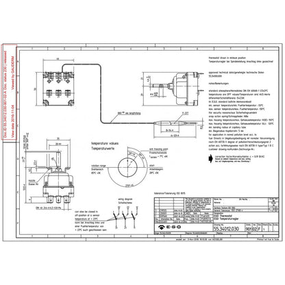 Termostat trifazic 30-85°C, EGO 55.34012.030, 5534012030
