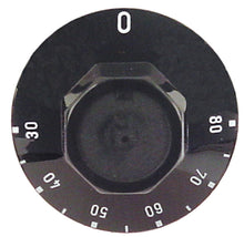 Buton termostat 30-100°C, ø 50mm, ax ø 6x4,6mm, cu tesitura sus