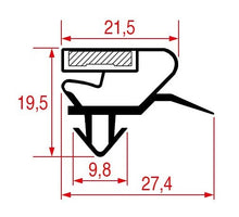 Garnitura frigo profil 9398 - 1073, 580x375mm intre canale, 590x385mm pe exterior - 5170413