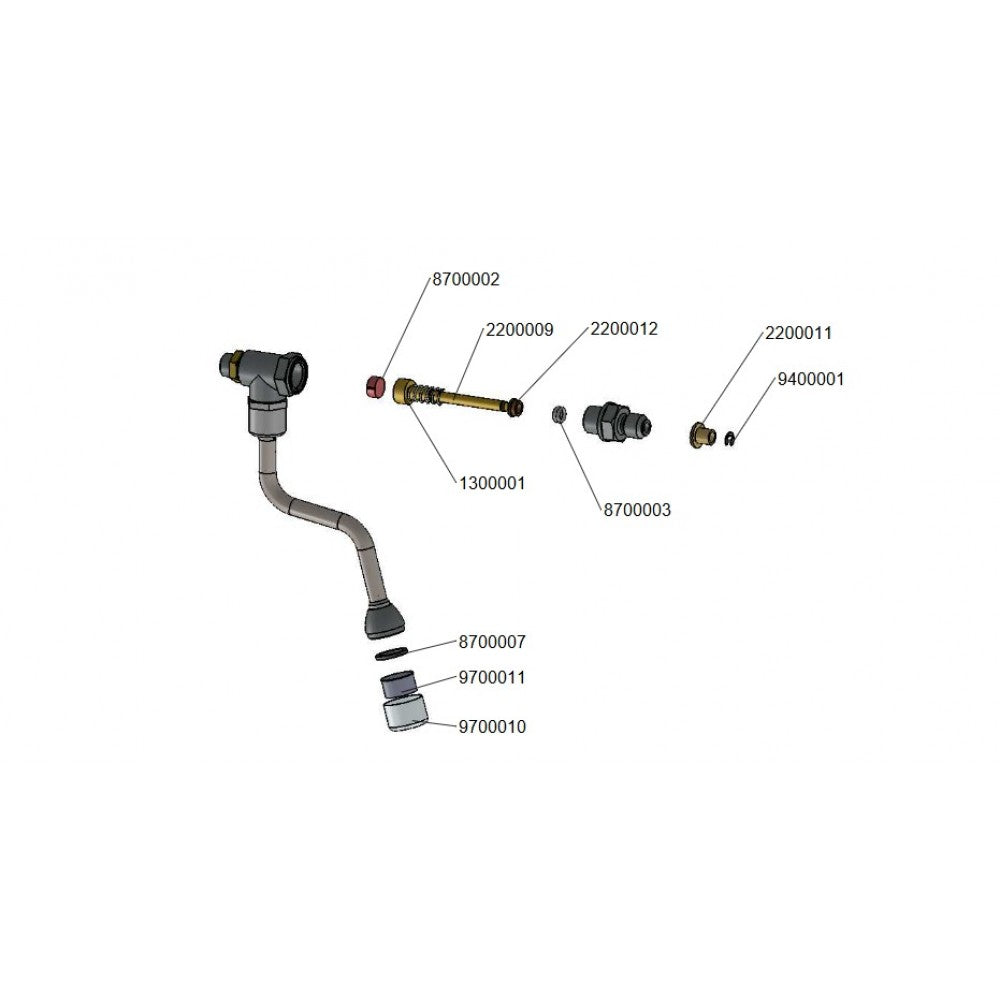 Garnitura robinet Lelit 8700002, ø 12,4 mm, H 5,7 mm, silicon