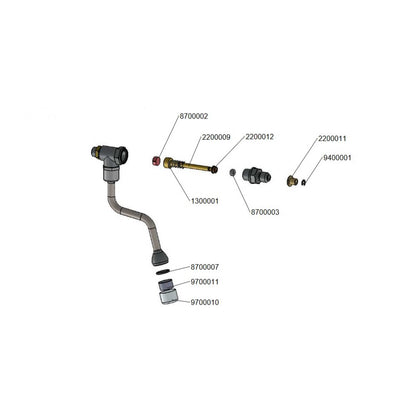 Garnitura robinet Lelit 8700002, ø 12,4 mm, H 5,7 mm, silicon