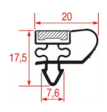 Garnitura frigo, profil 9153, dimensiuni exterioare 605x400 mm - LF7100609