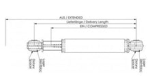 Amortizor telescopic SUSPA TYP 012, 120N