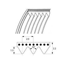 Curea TB2-660, circumferinta L 660 mm, latime 12 mm, 6 caneluri, MEGADYNE - 698223