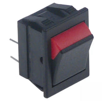 Intrerupator basculant rosu/negru, contacte 2NO, 16A, 250V - 346840, WB164067